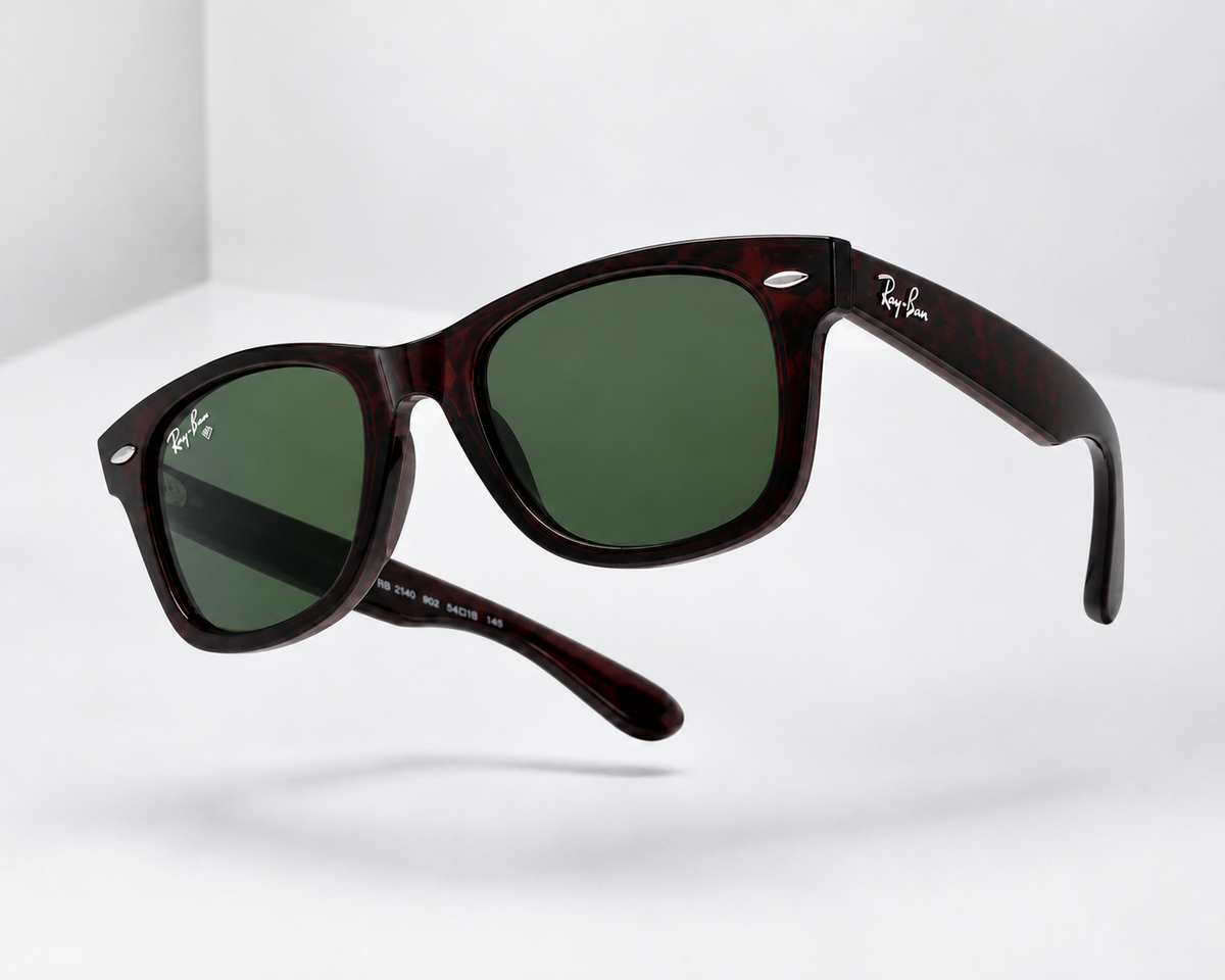 Ray-Ban Wayfarer State Street Sunglasses Havana Tortoise Green G-15 - RB2186 Premium