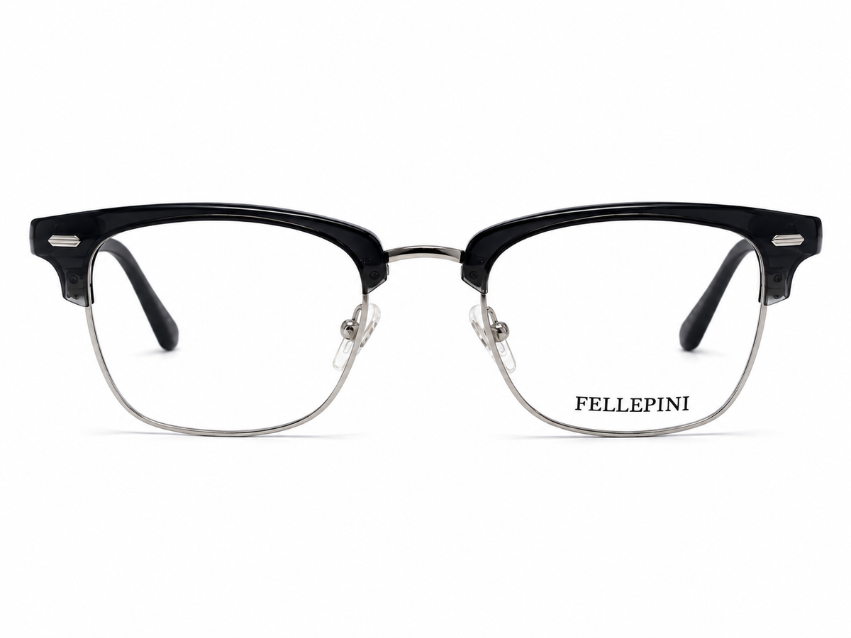 Fellepini Browline Eyeglasses – Lifestyle on Wooden Table