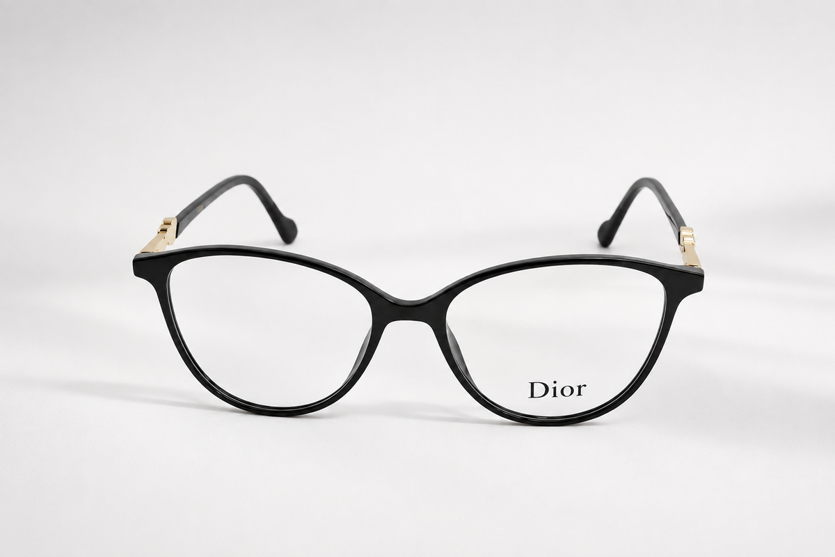 Dior Cat-Eye Eyeglasses Black Gold - Lifestyle