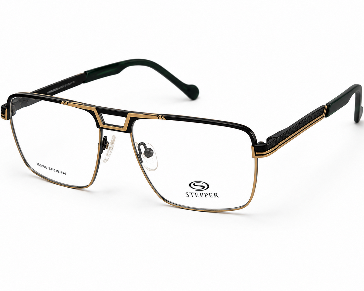 Stepper 253008 Black Gold - Three Quarter Angle White Background