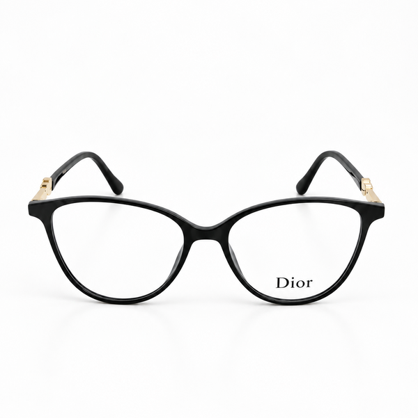 Dior Cat-Eye Eyeglasses Black Gold