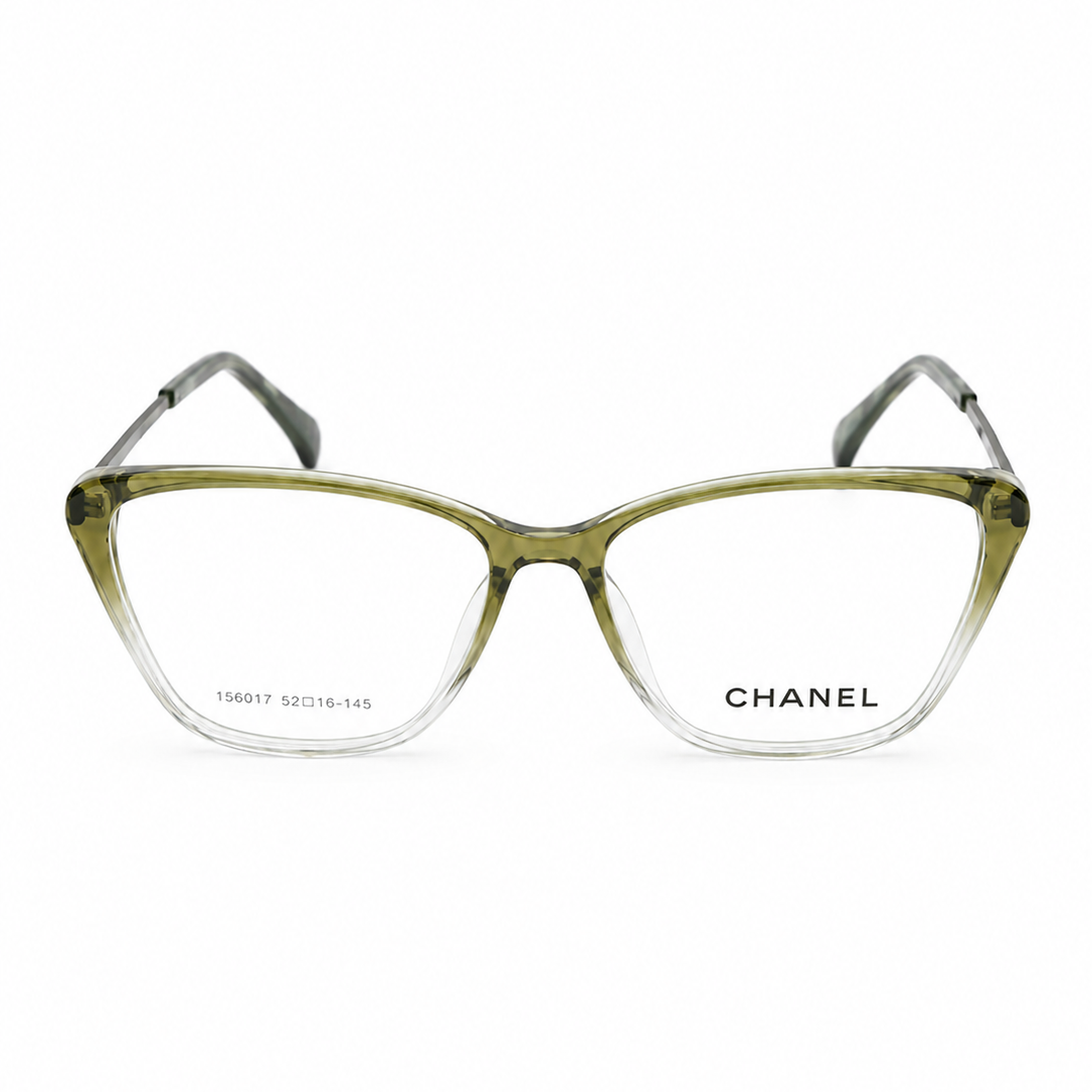 Chanel Cat-Eye Optical Frames – Olive Green Gradient
