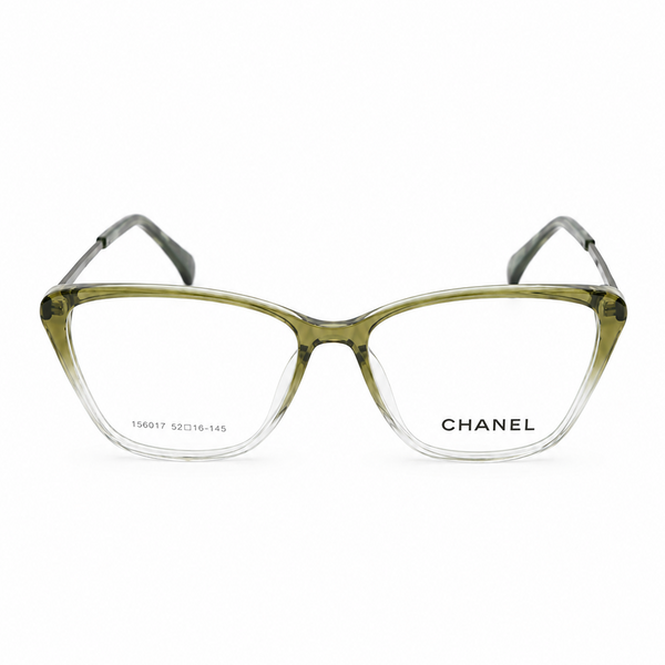 Chanel Cat-Eye Optical Frames – Olive Green Gradient