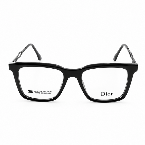 Dior Square Eyeglasses Black Silver - Extreme Premium