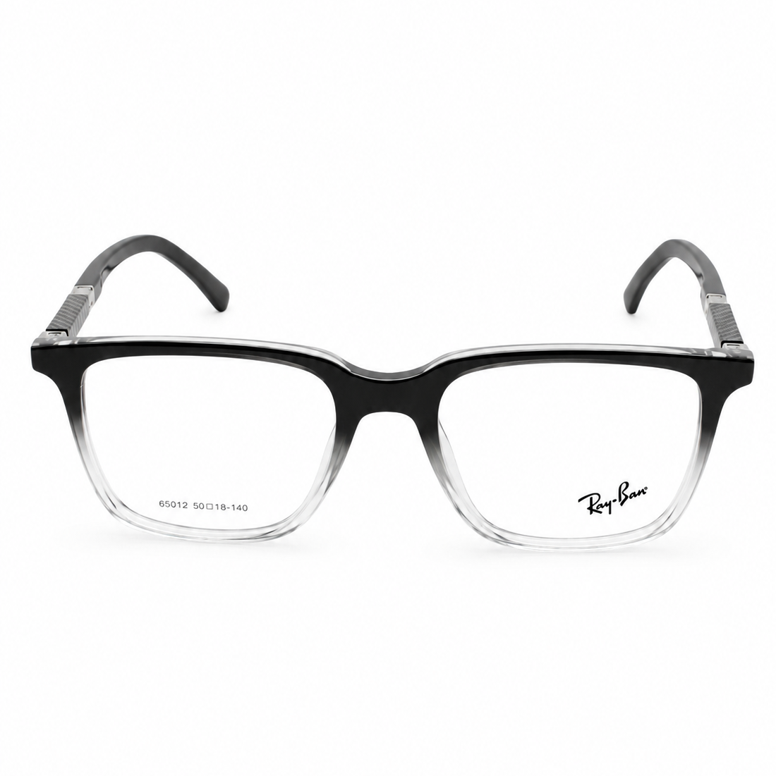Ray-Ban Square Eyeglasses Black to Clear Gradient - 65012 Premium