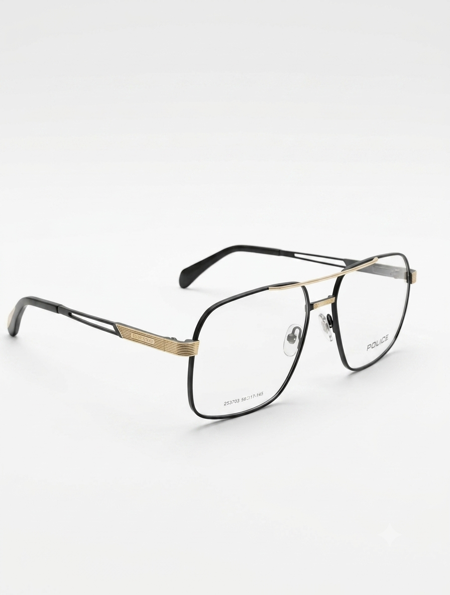 Police 253703 Black Gold - Opposite Three Quarter Angle White Background