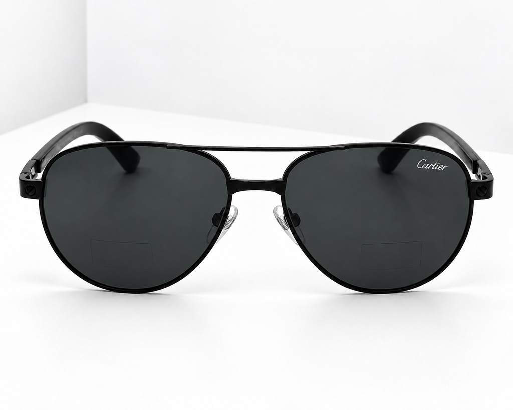 Cartier Aviator Sunglasses – Matte Black | Santos de Cartier