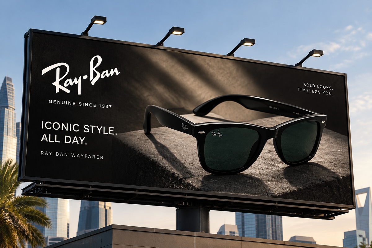 Ray-Ban New Wayfarer RB2132 – Front View on Grey