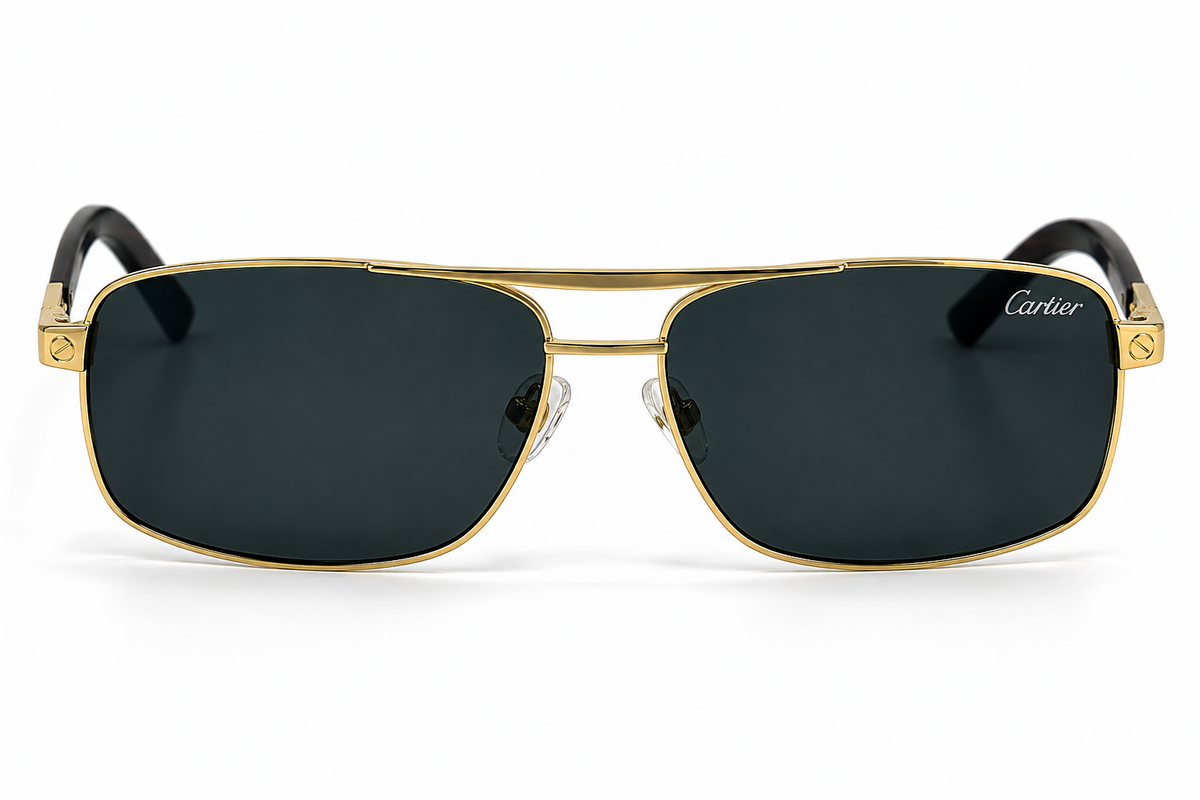 Cartier Santos Sunglasses – Front View on White Background