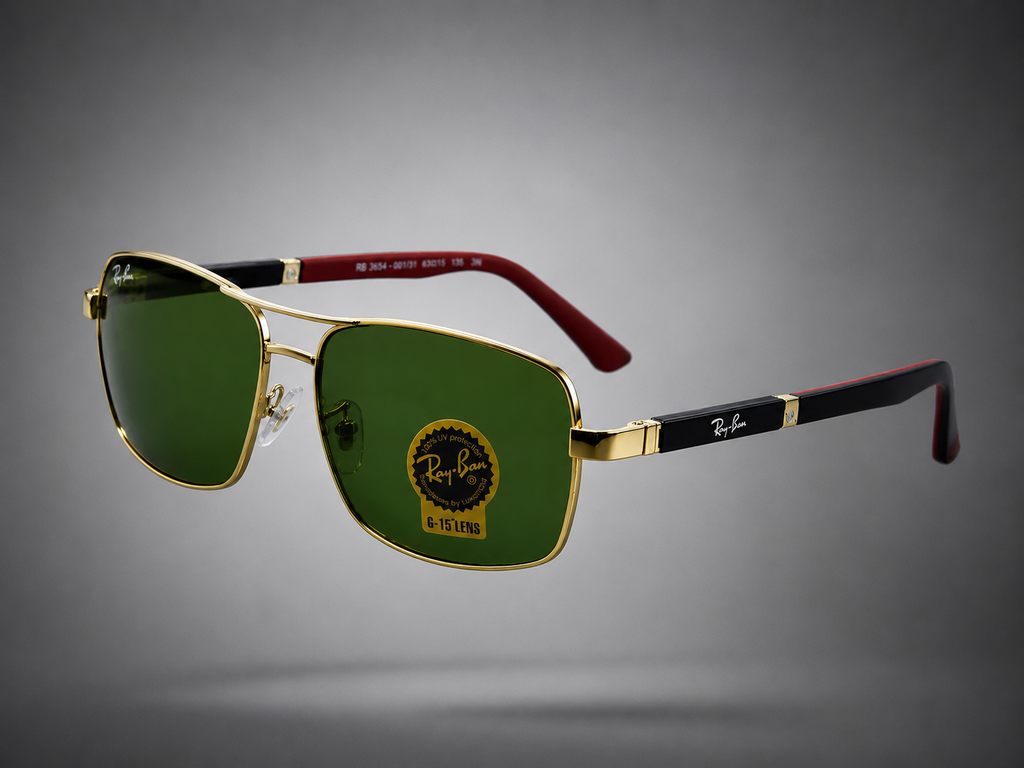 Ray-Ban RB3594 Ferrari Sunglasses - 3/4 Angle View