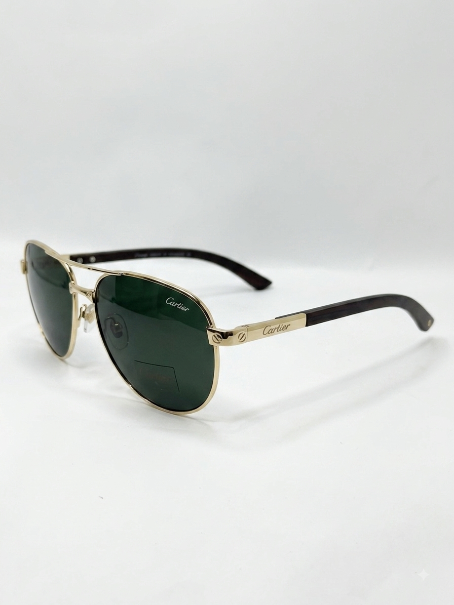 Cartier Aviator Sunglasses – Matte Black Frame | Dark Grey Lens
