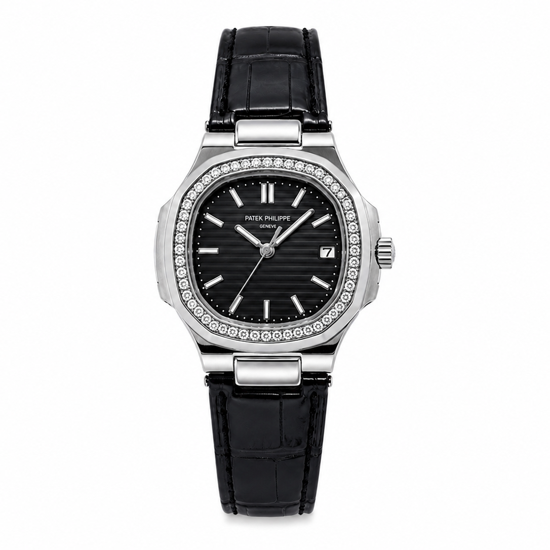 Patek Philippe Nautilus Ladies Diamond Bezel Watch - On Display