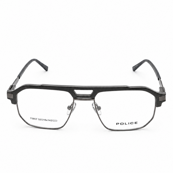 Police Aviator Eyeglasses Dark Brown Gunmetal - Extreme Premium