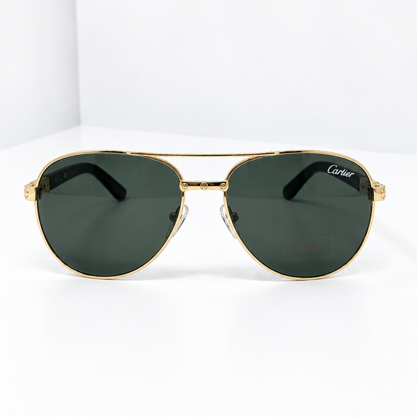Cartier Aviator Sunglasses – Matte Black Frame | Dark Grey Lens